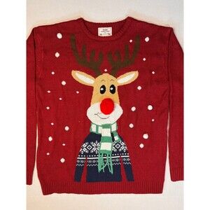 Rudolph the Red-Nosed Reindeer Adult Christmas Pullover Sweater Size XL (Bx 9)